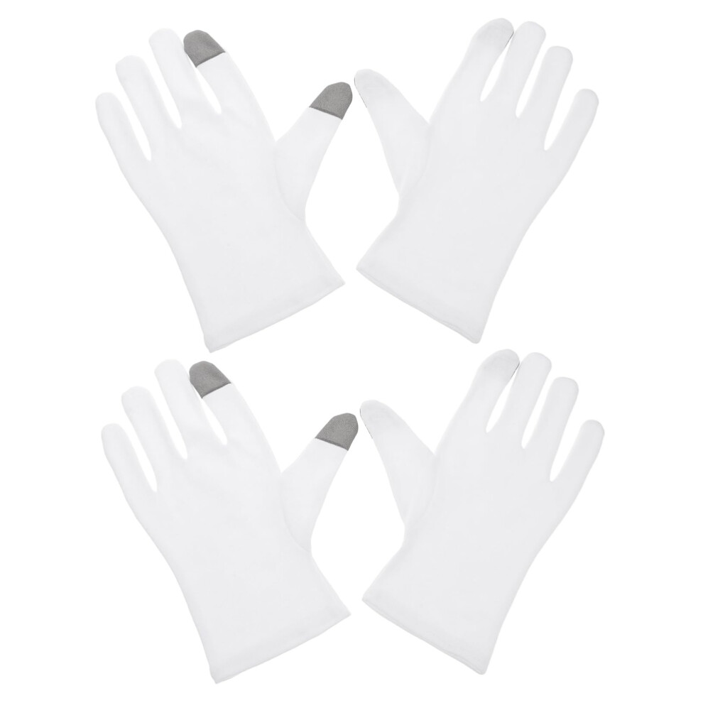 Moisturizing Gloves with Touchscreen Fingertips, Overnight Cotton Spa Gloves for Dry Hands and Skin