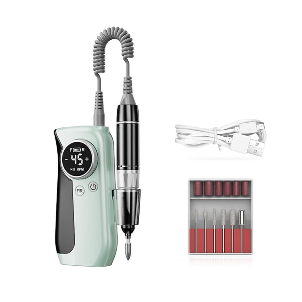 Electric Nail Drill 45000RPM Cordless Rechargeable Professional Nail File Kit for Acrylic and Gel Nails