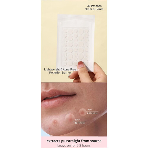 Overnight Hydrocolloid Pimple Patch Star Shape for Face Acne Blemish Reduction 200PCS 2