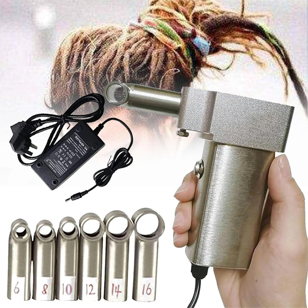 Unisex Silver Automatic Dreadlock Machine With Fast Crochet Operation, Electric Hair Braiding Tool For Neat Locks