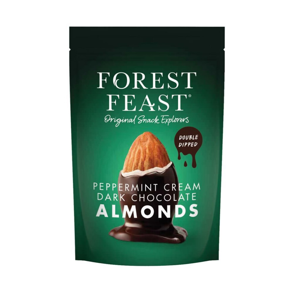 Forest Feast Peppermint Chocolate Almonds 120G Cream/Dark