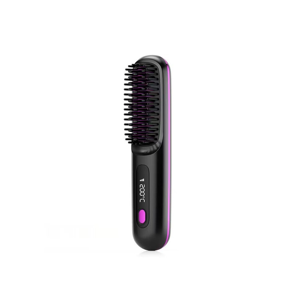 Cordless Hair Straightener Brush, Straightening Brush for Travel