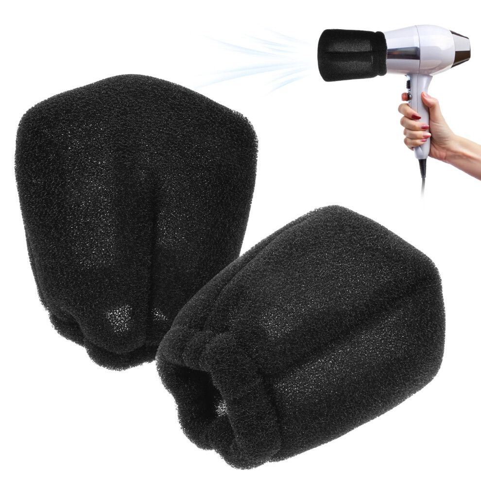 Black 2Pcs Hot Sock Diffuser For Hair Dryer, Frizz Reduction Curl Definition Travelfriendly Attachment