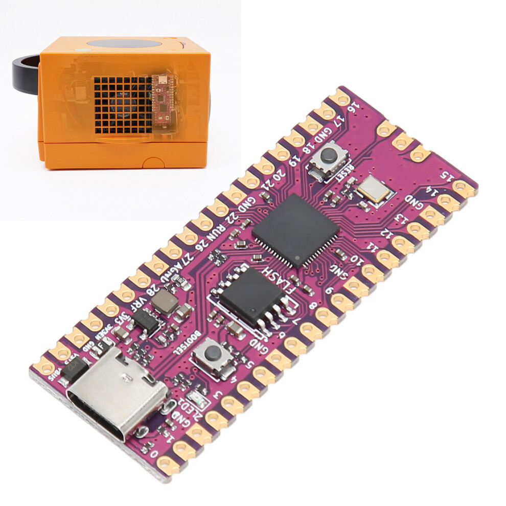 Rp2040 Pico Board Dual Core Arm Cortex M0+ | 16Mb Flash, Purple 8731380748009
