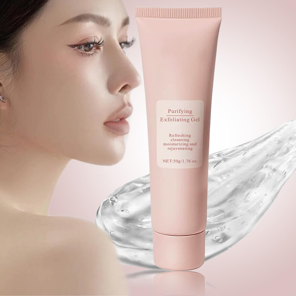 Pink Exfoliating Gel Facial Scrub For Face And Body Gentle Skin Renewal Moisturizing 1Pc