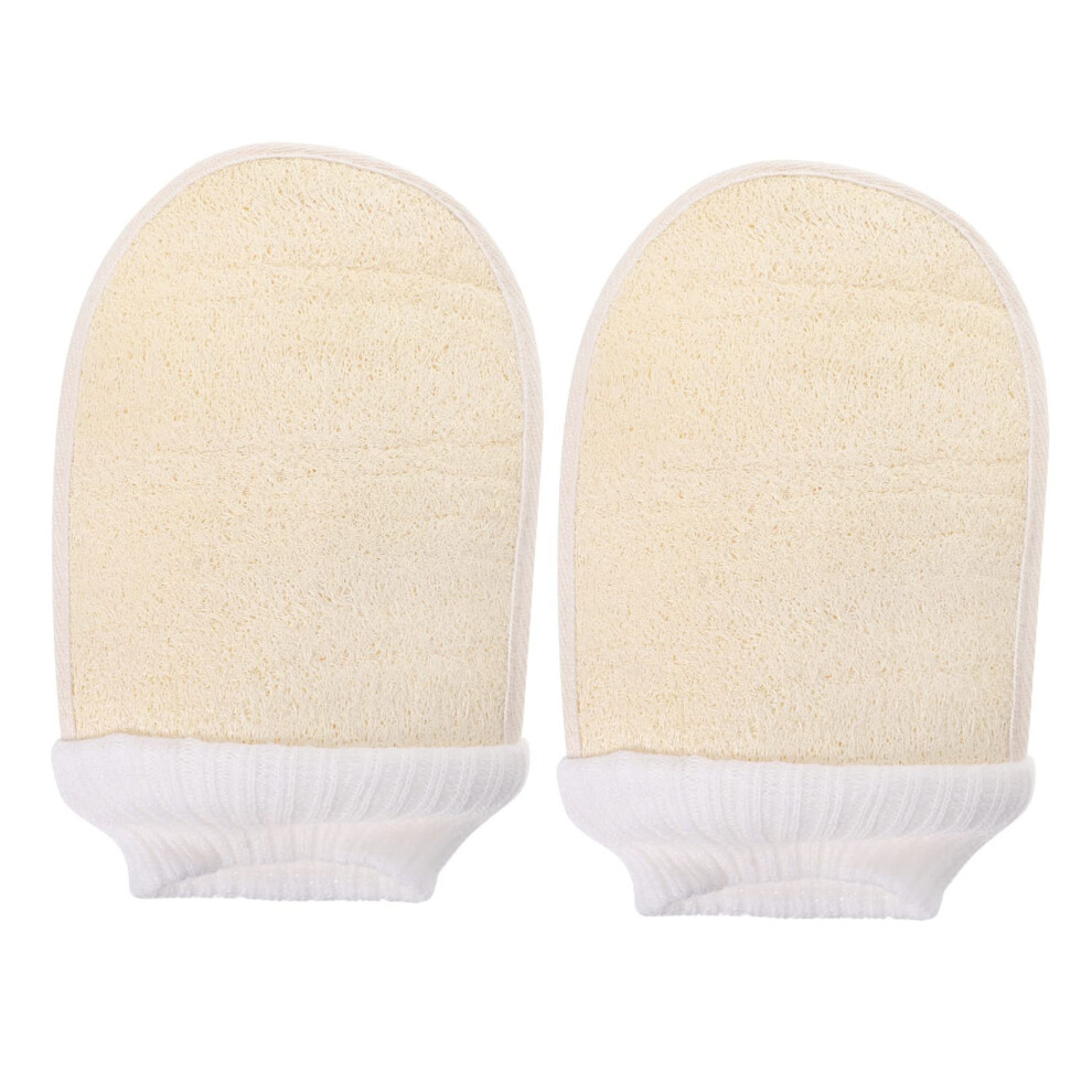 Exfoliating Bath Gloves and Loofah Bath Mitts Set for Deep Cleansing Neck Shoulder Feet