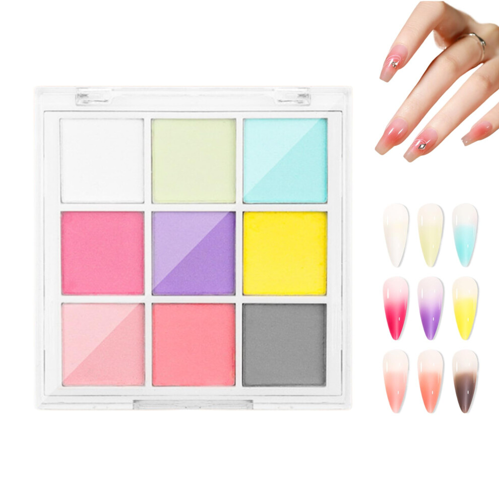 Nail Pigment Powder 9 Color Neon Palette for Custom Blending and Professional Nail Art