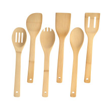 Ensemble de cuillères de cuisine antiadhésives en bambou,