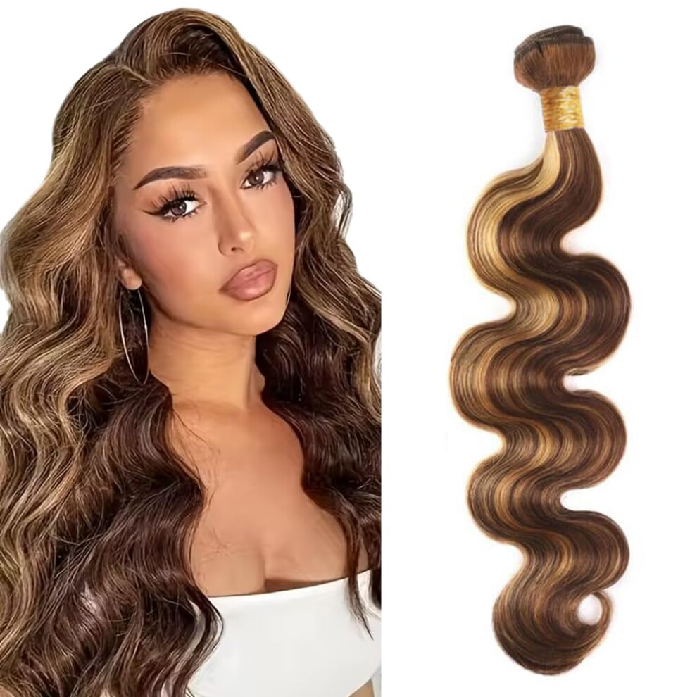 Brazilian Virgin Hair Bundles 32 Inch Ombre 4/27 Highlight Body Wave Human Hair Extensions