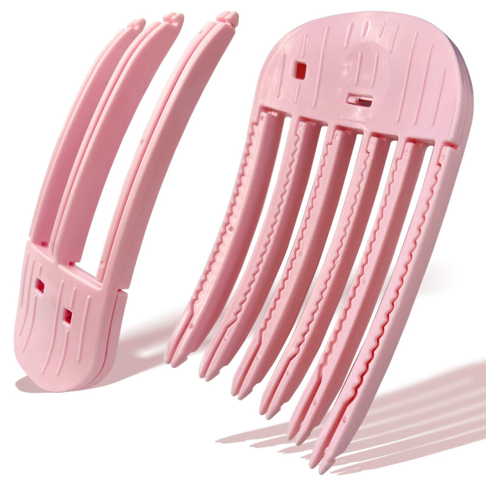 Unisex Pink Root Lifting Comb For Bangs, Instant Volume Hair Styling Tool, 2Pcs For All Hair Types