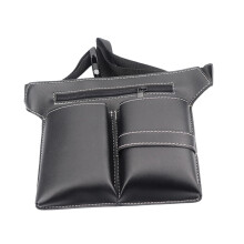 Barber Tool Belt Waterproof MultiPocket Hair Stylist Waist Bag with Scissors Holder Black