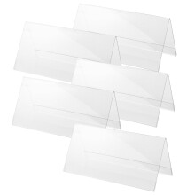 5Pcs Clear Acrylic Table Seating Stands Double Sided Place Cards for Weddings and Parties