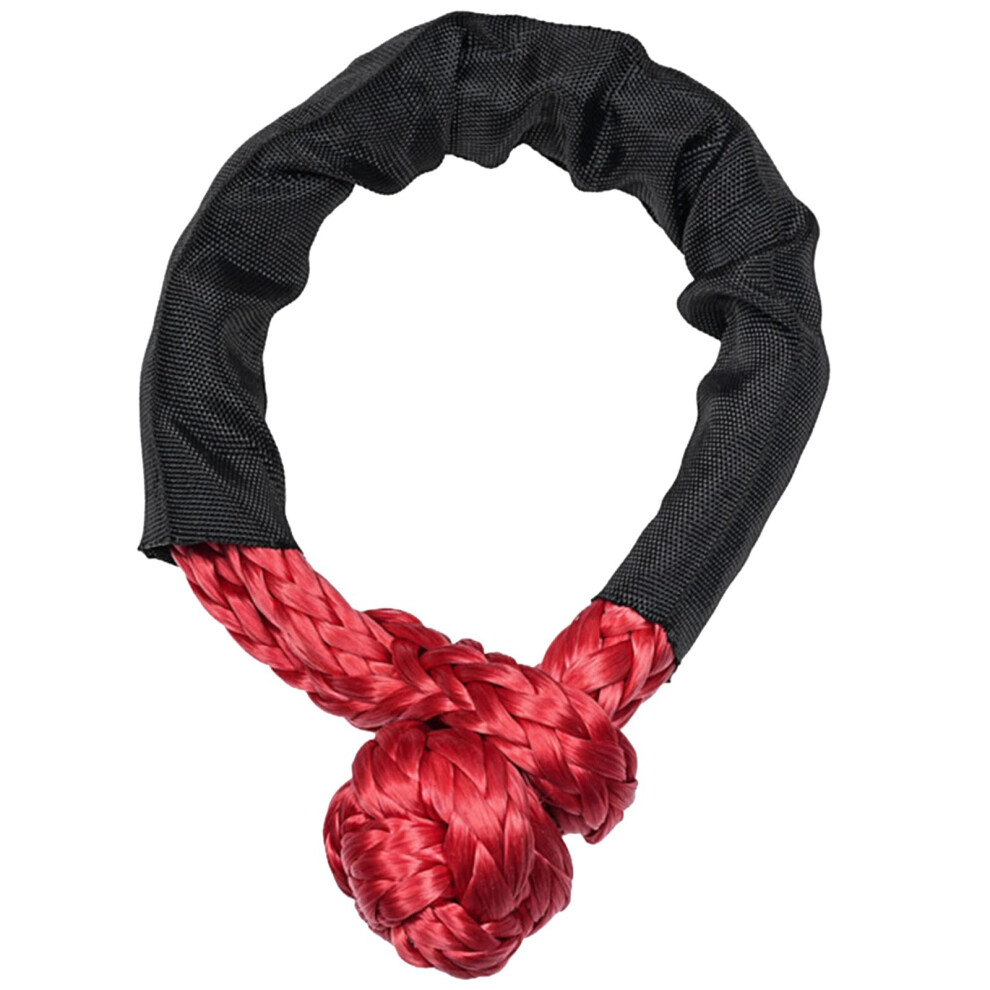 Soft Shackle 17 Ton Tow Recovery Rope 37400 Lbs Polyethylene Synthetic Winch Rope Red 9094768392874