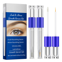 Eyelash and Eyebrow Growth Serum 2 in 1 with Bioactive Peptides for Fuller Look