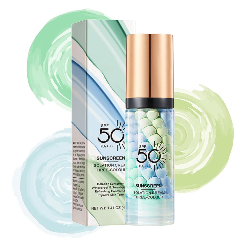 SPF 50 Color Correcting Face Primer, 3in1 Makeup Base for Smooth LongLasting Flawless Finish