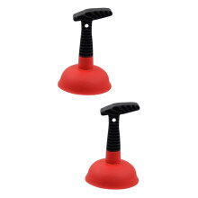 2pcs Heavy Duty Drain Plunger with LaborSaving Handle for Quick Sink and Shower Unclogging