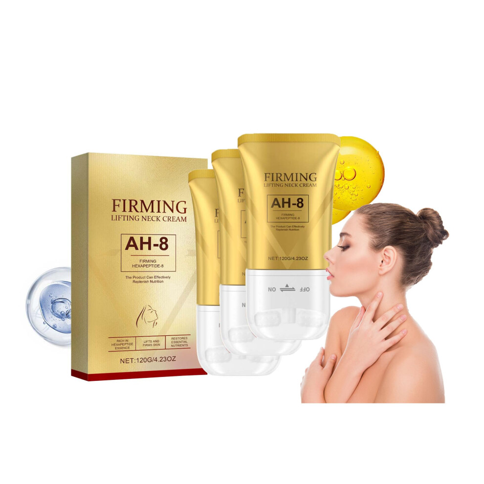 Cream Neck Firming With Roller Applicator For Tightening, Wrinkle Reduction And Deep Hydration 3Pack