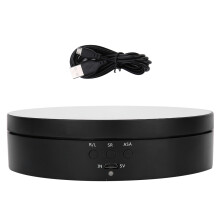 Plataforma giratoria eléctrica Lazy Susan con motor, soporte de exhibición giratorio de 360 grados, base de mesa giratoria para relojes y