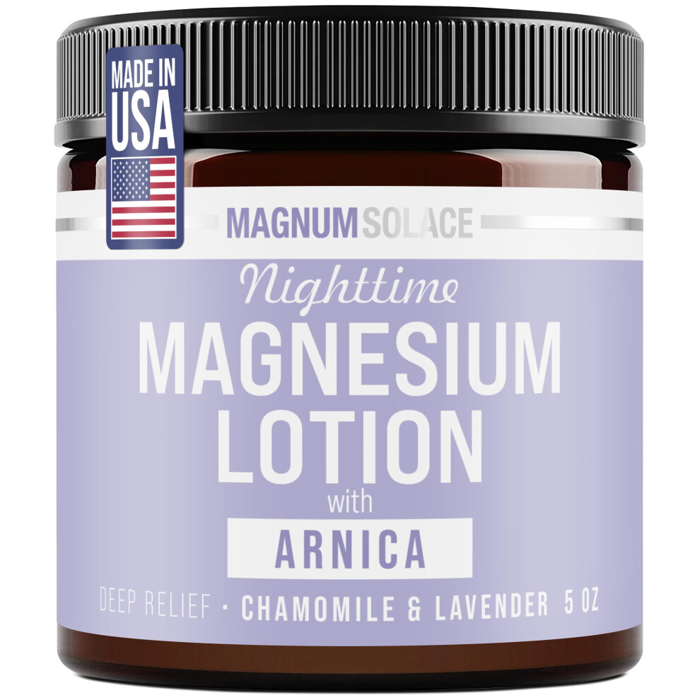 Magnesium Lotion with Arnica for Nighttime Muscle and Joint Relief, FastAbsorbing Hydrating Formula