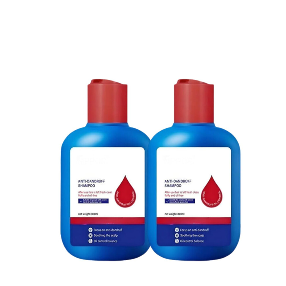 Anti Dandruff and Oil Control Shampoo 300ml 2 Pcs, Deep Cleansing for Oily Scalp