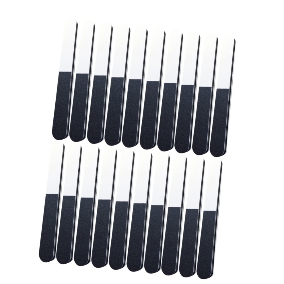 20pcs Nail File and Buffer Dual Grit for Manicure Pedicure Salon and Home Use
