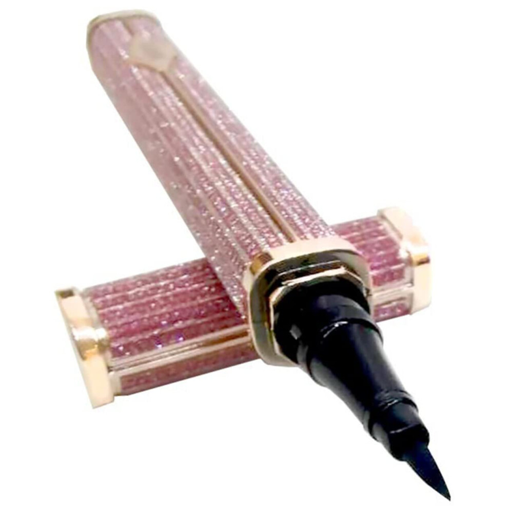 Black Waterproof Liquid Eyeliner Pen With Precision Brush Tip Longlasting Bold Finish