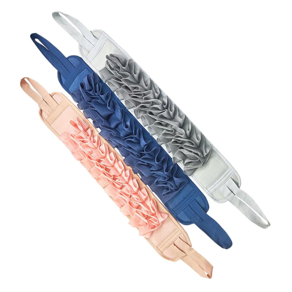 DualSided Back Scrubber for Shower, Exfoliating Bath Strap with Long Reach and Gentle Skin Massage