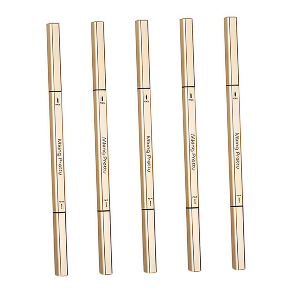 Waterproof Dualended Eyebrow Pencil with Fine Tip Brush for Natural Longlasting Brow Styling â 5pcs