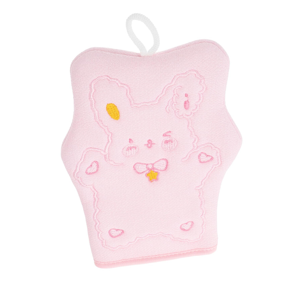 Exfoliating Bath Mitt Body Scrub Gloves for Gentle Full Body Cleansing with Korean Cartoon Design