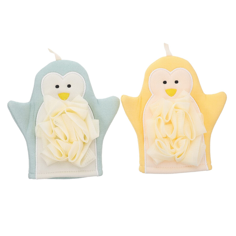 2pcs DoubleSided Bath Exfoliating Gloves for Gentle Skin Exfoliation and Soft Foaming Shower