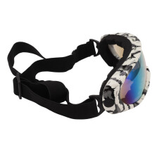 Occhiali da sole per cani con protezione UV, lenti rosse, montatura zebra, oculari per animali, peso 138g