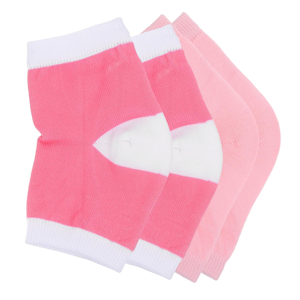 Gel Heel Protectors with Gel Cushion Support, Moisturizing Sleeves for Cracked Heels and Dry Feet
