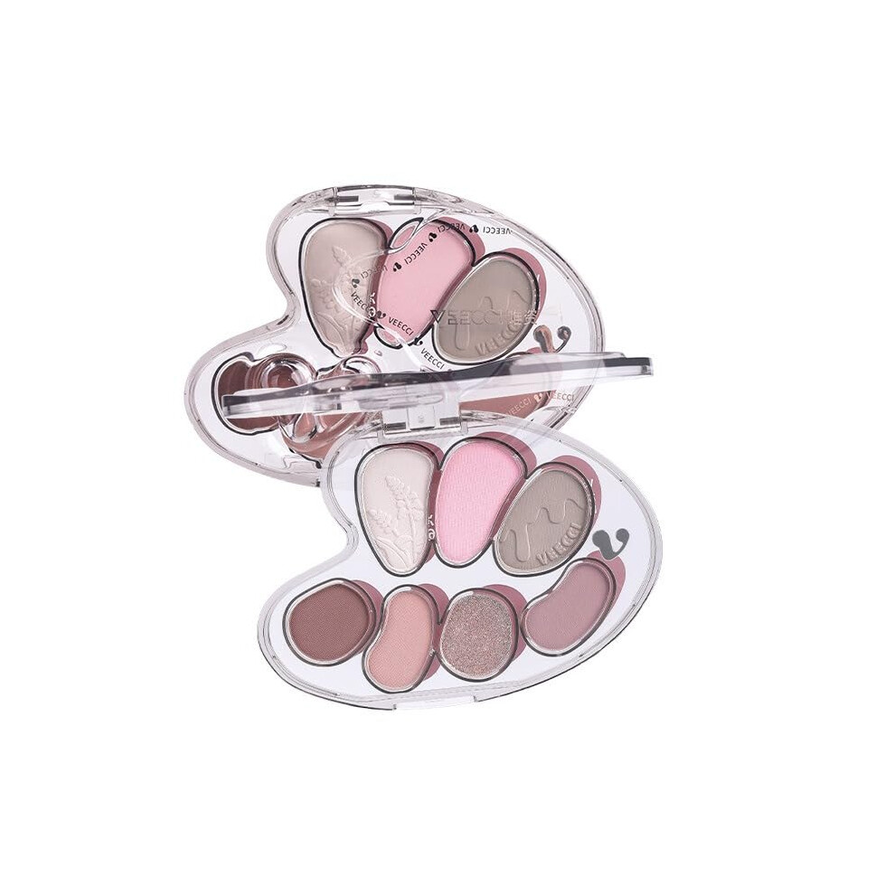 7 Colors Eyeshadow Palette with Shimmer and Matte Shades, Silky Smooth Texture, LongLasting Wear