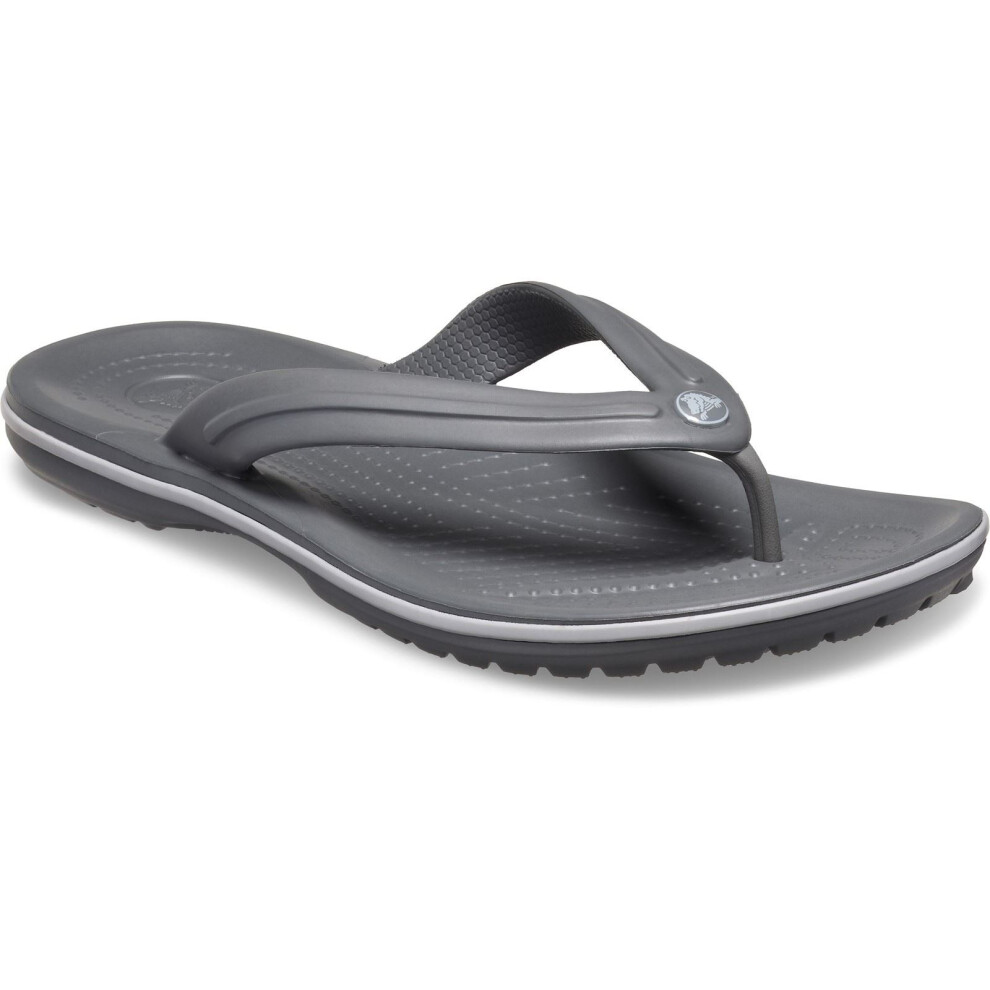 Crocs (, ) Crocband Thermoplastic Men's Slate Grey/Smoke Flip Flops