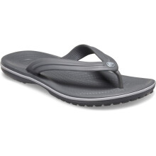 (, ) Crocs Crocband Thermoplastic Men's Slate Grey/Smoke Flip Flops