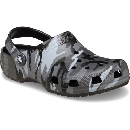 Crocs (, ) Crocs Classic Camouflage Thermoplastic Men's Black/Slate Grey Clogs
