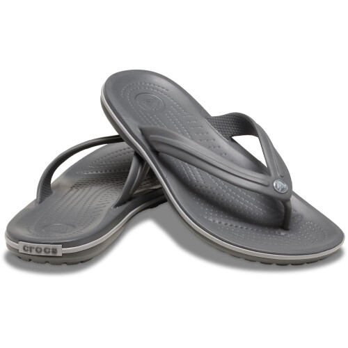 Crocs (, ) Crocs Crocband Thermoplastic Men's Slate Grey/Smoke Flip Flops 2