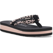 (, ) Rocket Dog Monica Leon Leopard Textile Women's Light Pink Flip Flops