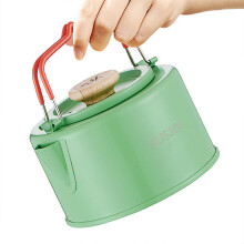 Tea Kettle for Camping 1100ml Stainless Steel Teapot AntiBurning Handle Green For Campfire Outdoor Picnic Hiking
