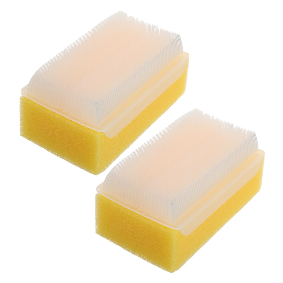 Sensory Bath Brush and Baby Bath Sponge 2pcs Set, Soft Bristles, Gentle Scalp Cleaning, Reusable