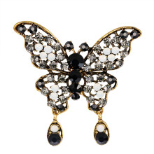 Καρφίτσα με κρύσταλλο Rhinestone Butterfly, γοητευτική καρφίτσα πεταλούδας με λαμπερούς