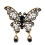 Καρφίτσα με κρύσταλλο Rhinestone Butterfly, γοητευτική καρφίτσα πεταλούδας με λαμπερούς 1