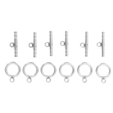 Fermoir pour la création de bijoux (colliers), connecteurs et apprêts pour bijoux, fermoir à bascule en T en acier inoxydable, hypoallergénique,