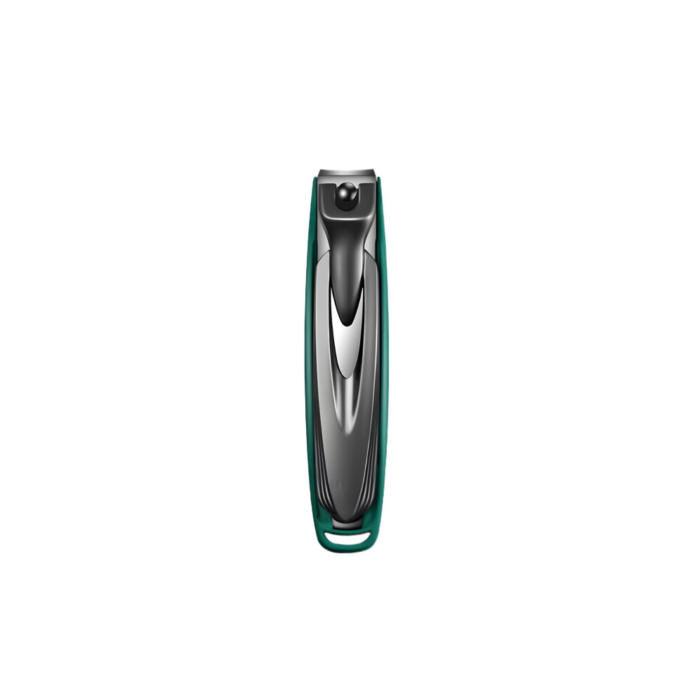 Dark/Green Splashproof Nail Clippers For Thick And Ingrown Nails, Stainless Steel, Ergonomic Grip,