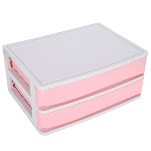 Multi-Layer Drawer Design Storage Solution with Wide Applications, Double Layer Plastic Storage Drawers Organizer for Home Office, Small Desktop Stora