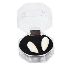 Dentaduras sem gosto com dentes de vampiro, acessórios para fantasia de lobisomem, acessórios para festa de Halloween. Material de resina seguro,
