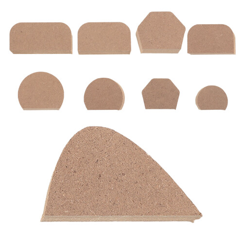 36Pcs Light Brown Pottery Mug Handle Molds DIY Manual Mold for Decor