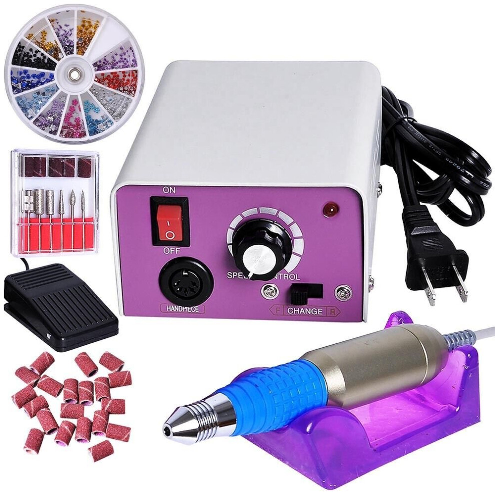 Pink Electric Nail Drill Machine Professional Nail File Kit For Manicure Pedicure Acrylic Nails