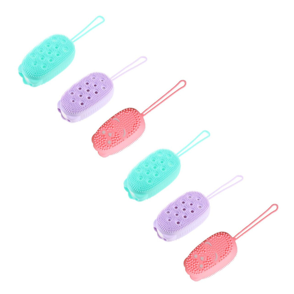 Silicone Bath Brush DualSided Body Scrubber for Gentle Exfoliation and Relaxing Shower Massage
