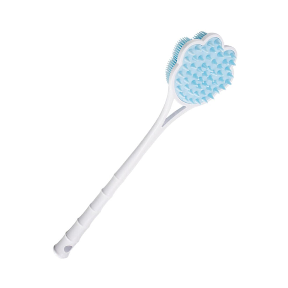 Bath Brush with Long Handle DualSided Body Scrubber for Back Cleaning and Gentle Exfoliation